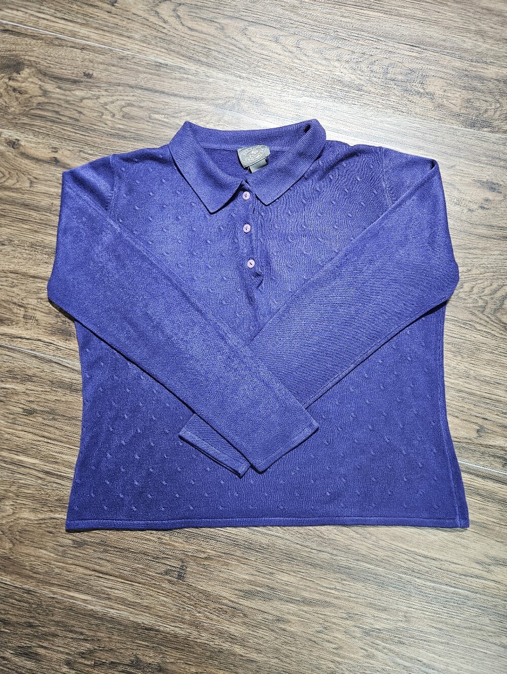 Designers Originals Vintage Purple Polo Sweater Women’s L